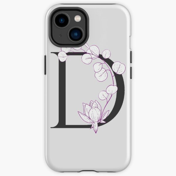  iPhone 14 monogram initials floral letter D roses vintage  flowers Case : Cell Phones & Accessories