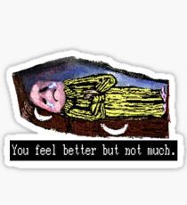Copy of space funeral ruffpixel (white text) Sticker