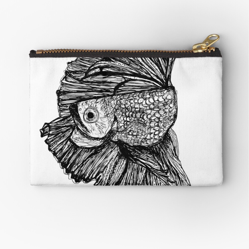 Gloria the Fighting Fish Zipper Pouch
