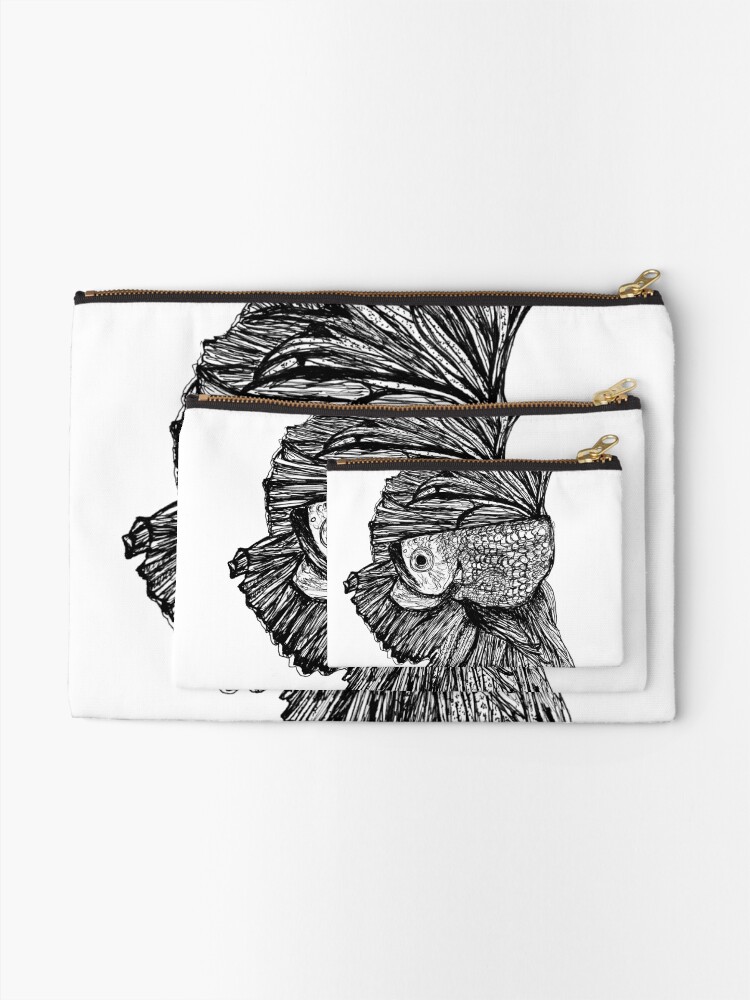 Alternate view of Gloria the Fighting Fish Zipper Pouch