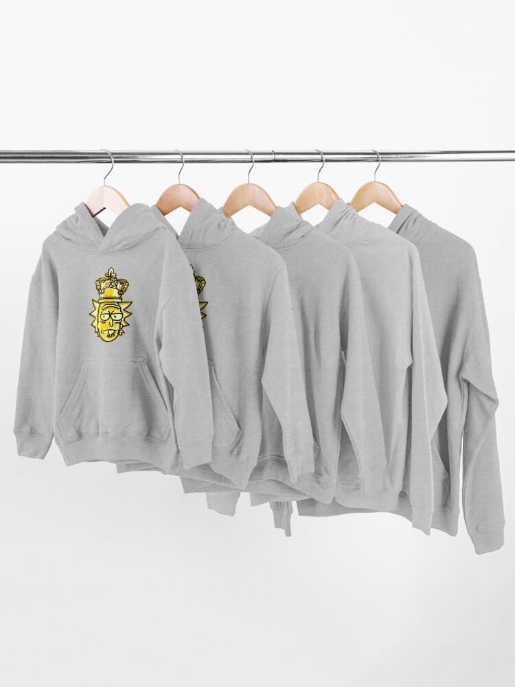 Alternate view of Sad Rick the King Sanchez - The King of Rick and Morty™ Kids Pullover Hoodie