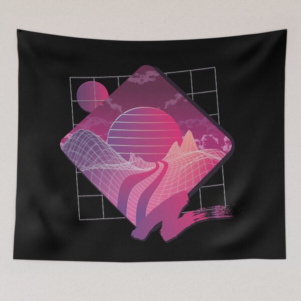 Item preview, Retrowave Landscape -  Eighties Style Outrun designed and sold by anziehend.