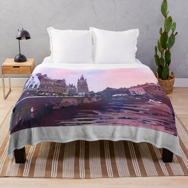 Item preview, Watercolor painting of Bruges Belgium art. designed and sold by rfoxphoto.