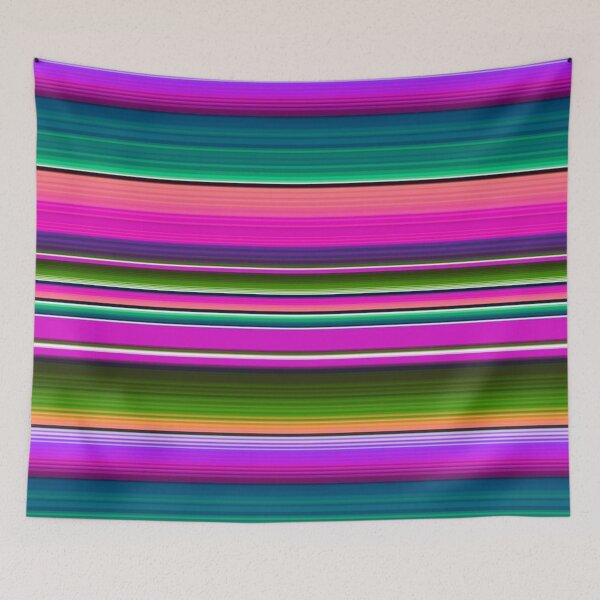 Item preview, Mexican Blanket Striped Fiesta Serape Pink designed and sold by ColorFlowArt.