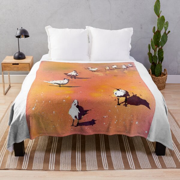 Item preview, Watercolor painting of birds on beach in Outer Banks, North Carolina. designed and sold by rfoxphoto.