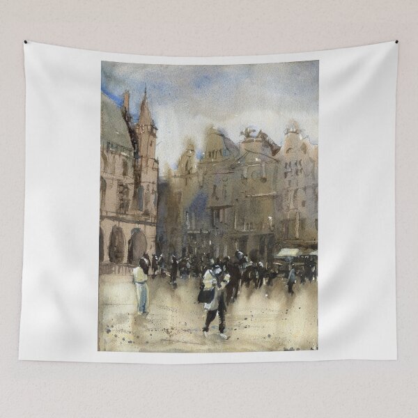 Item preview, Grand Place of Brussels in downtown Brussels illuminated at night. designed and sold by rfoxphoto.
