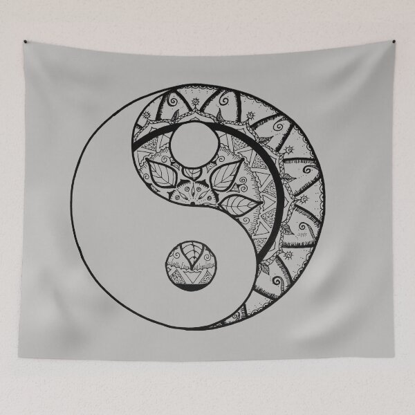 Item preview, Yin Yang Mandala, hand painted designed and sold by Seelenreisende.