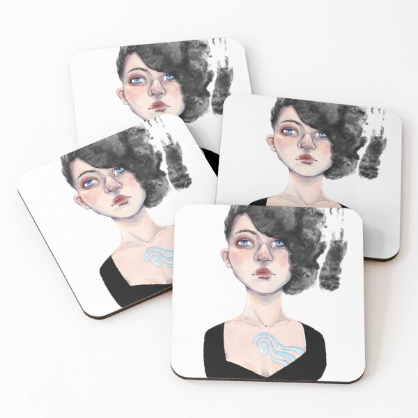Angel - Smoke Coasters (Set of 4)