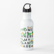 Home Is Where My Plants Are Water Bottle