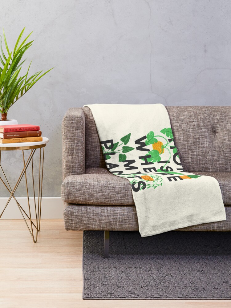 Alternate view of Home Is Where My Plants Are Throw Blanket