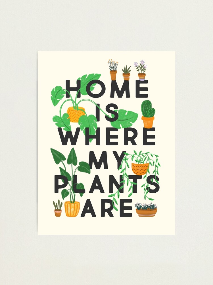 Alternate view of Home Is Where My Plants Are Photographic Print