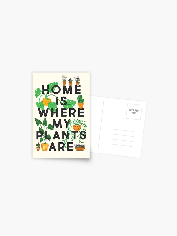Thumbnail 1 of 2, Postcard, Home Is Where My Plants Are designed and sold by TheLoveShop.