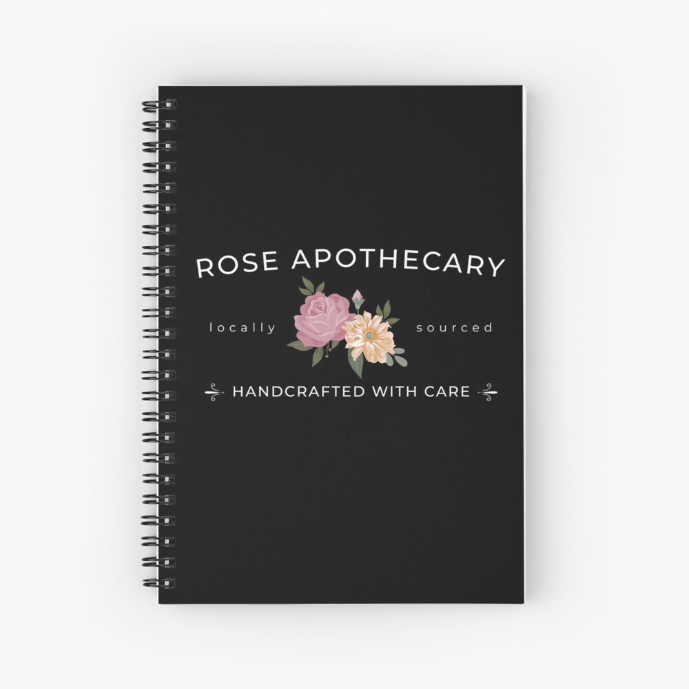 Rose Apothecary handcrafted with care Spiral Notebook