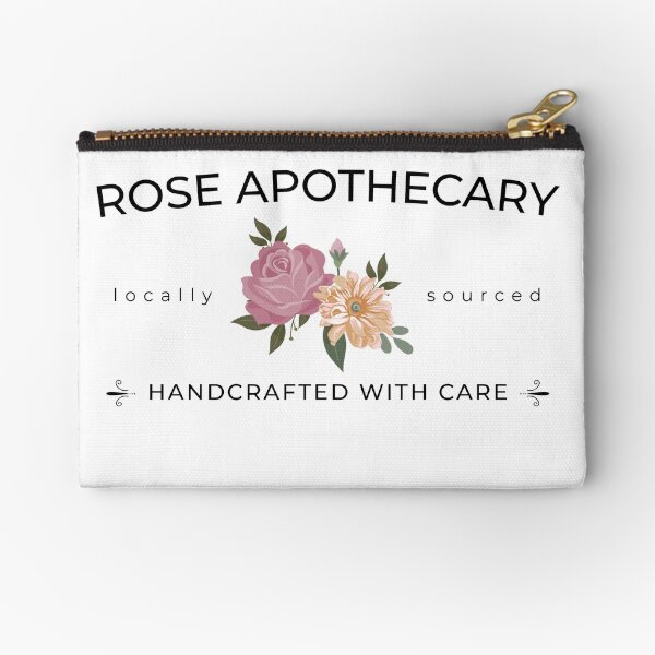 Rose Apothecary handcrafted with care Zipper Pouch