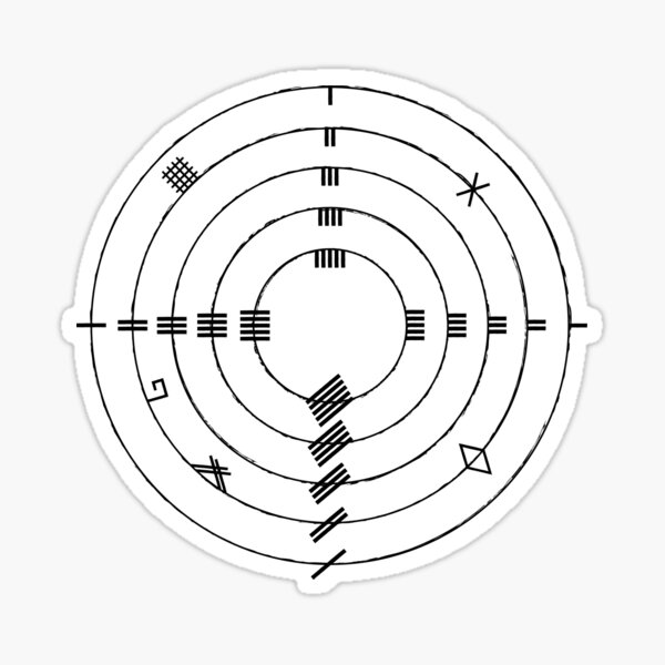 Ogham Wheel Sticker
