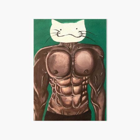 Art Mural Sur Le Theme Meme Chat Muscl C3 Redbubble