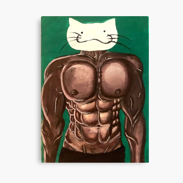 Art Mural Sur Le Theme Meme Chat Muscl C3 Redbubble