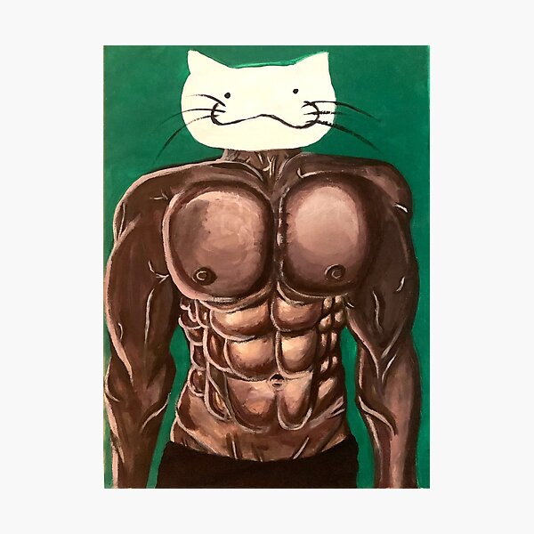 Art Mural Sur Le Theme Meme Chat Muscl C3 Redbubble