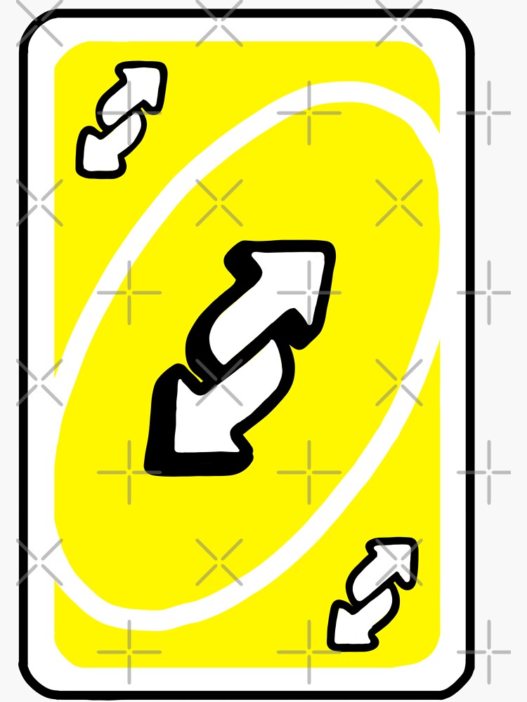 Cute Waterproof Blue/ Red/ Green/ Yellow Uno Reverse Card 