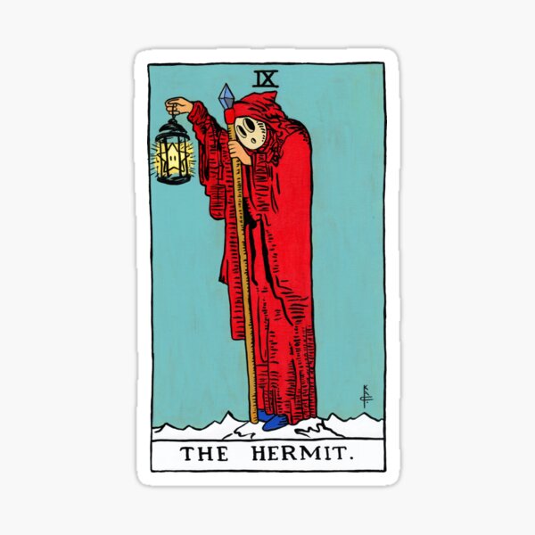 Tarot Card: The Hermit Sticker