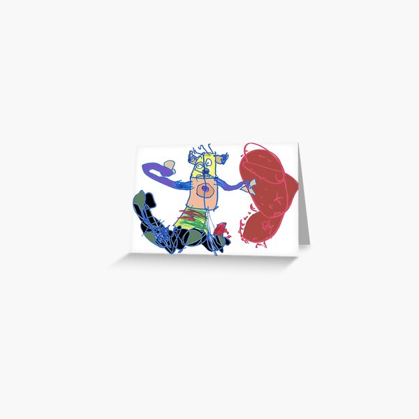 a kinetic metal dinosaur Greeting Card