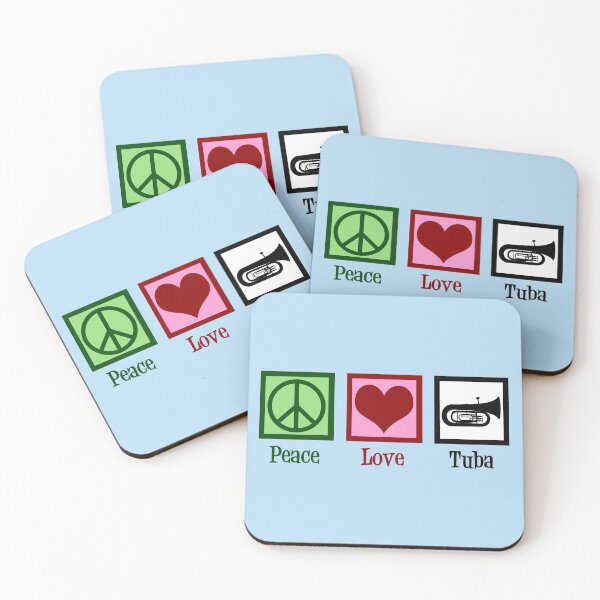 Aperçu de l'œuvre Peace Love Tuba créée et vendue par Epic Love Designs.