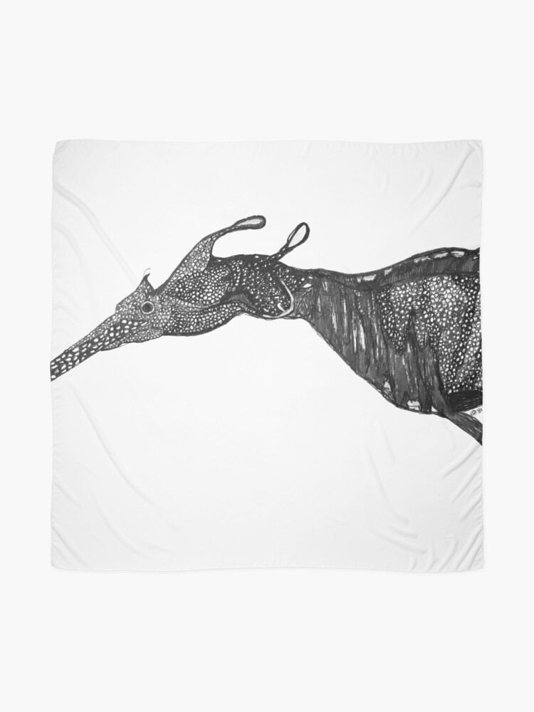 Alternate view of Barbara the Weedy Sea Dragon Scarf