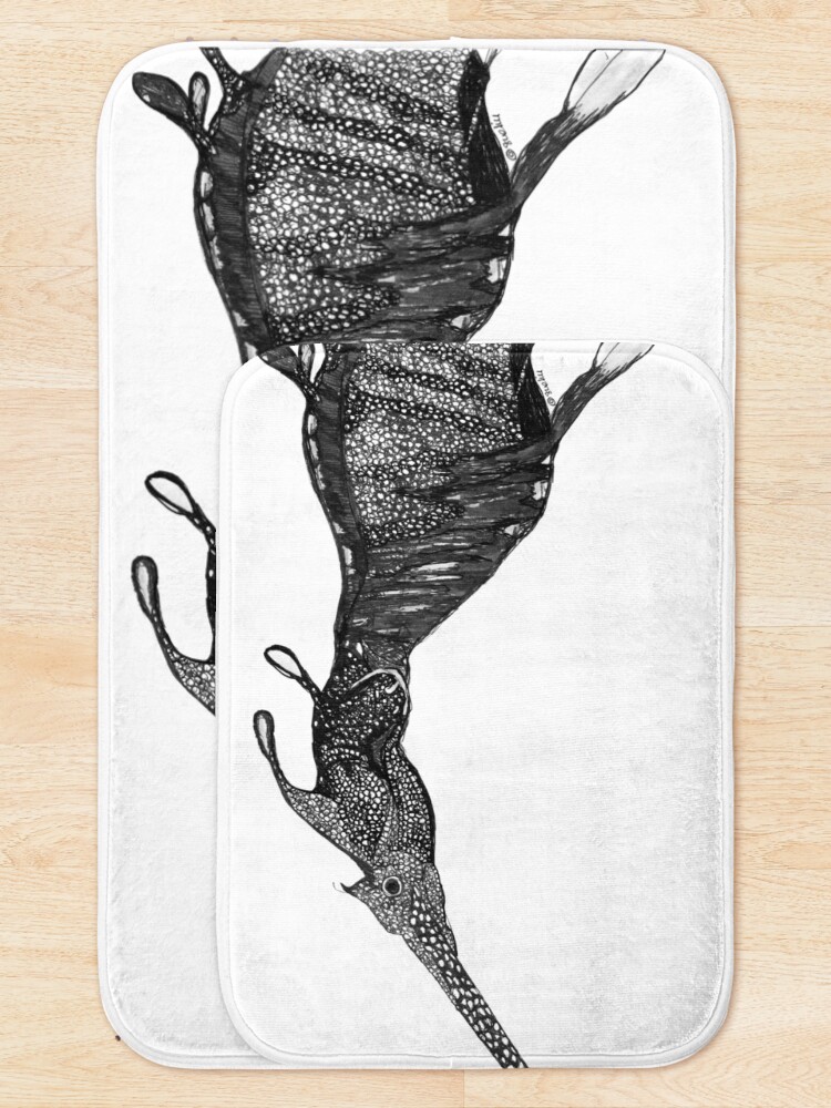 Alternate view of Barbara the Weedy Sea Dragon Bath Mat