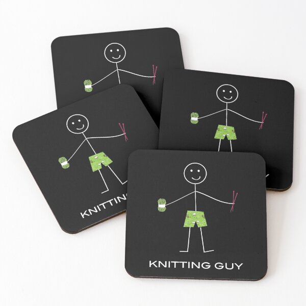 Item preview, Funny Mens Knitting Guy designed and sold by whyitsme.