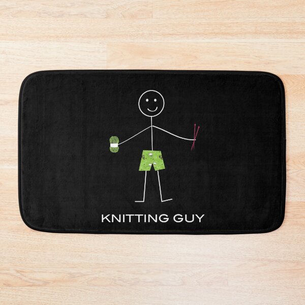 Item preview, Funny Mens Knitting Guy designed and sold by whyitsme.