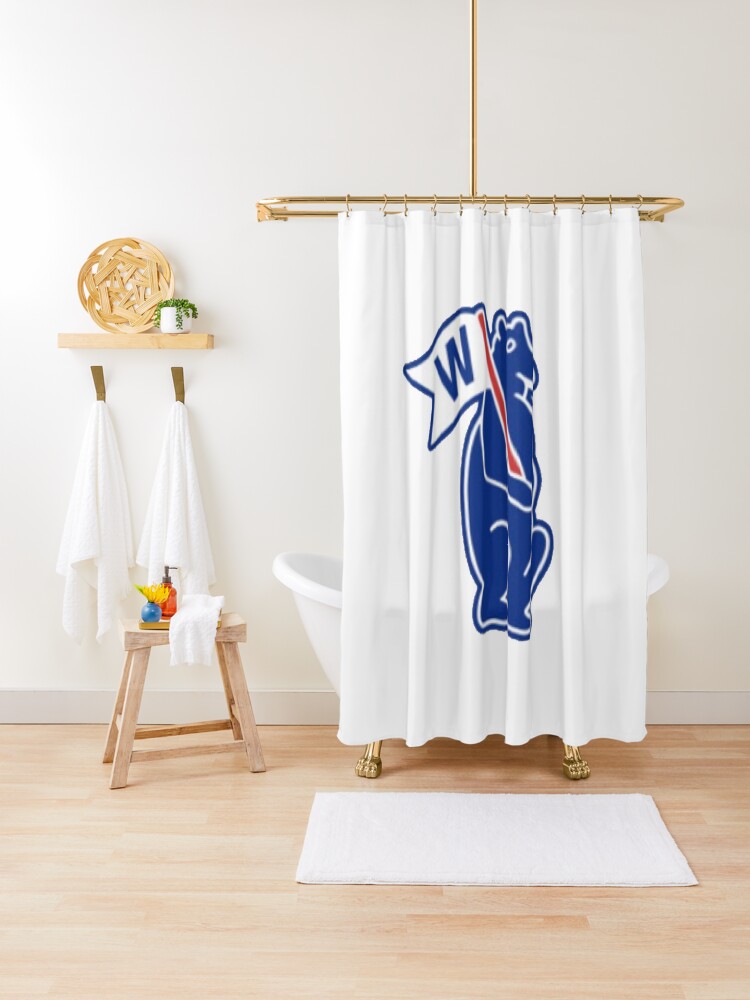 Chicago Cubs W Cub White Shower Curtain By Americanteeco