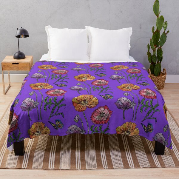 Item preview, Pretty Poppies Purple Watercolour designed and sold by Sarah Rajkotwala.