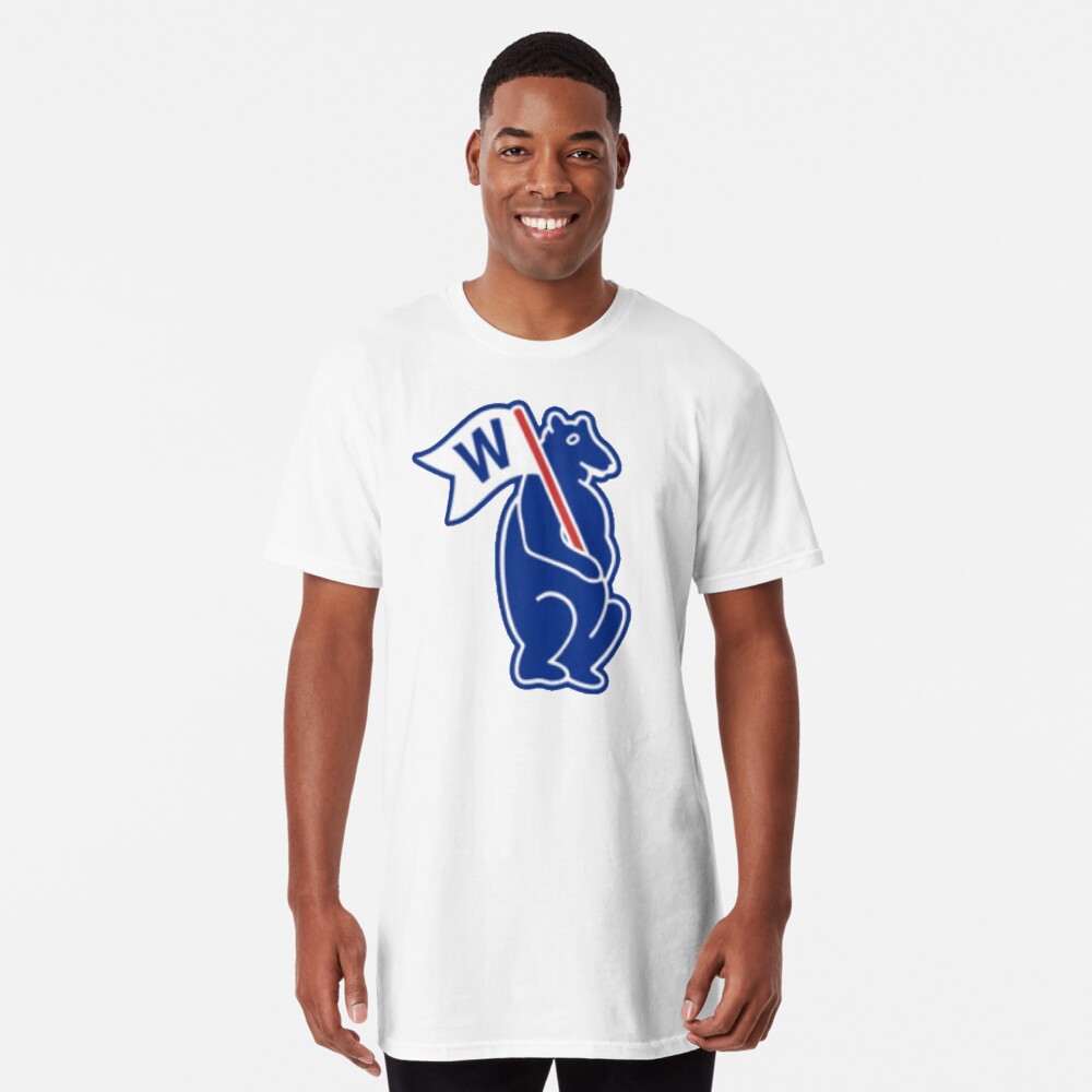 white w cubs shirt