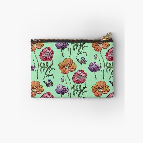 Item preview, Pretty Poppies Watercolor on Mint Green designed and sold by Sarah  Rajkotwala.