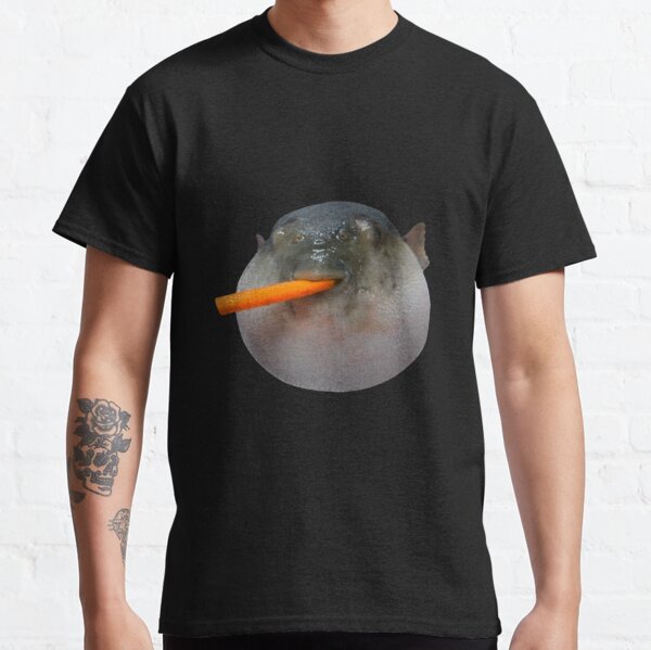 Pufferfish Eating Carrot Meme Classic T-Shirt
