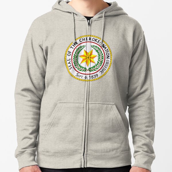 Seal of the Cherokee Nation Cherokee Native American Pride Zipped Hoodie