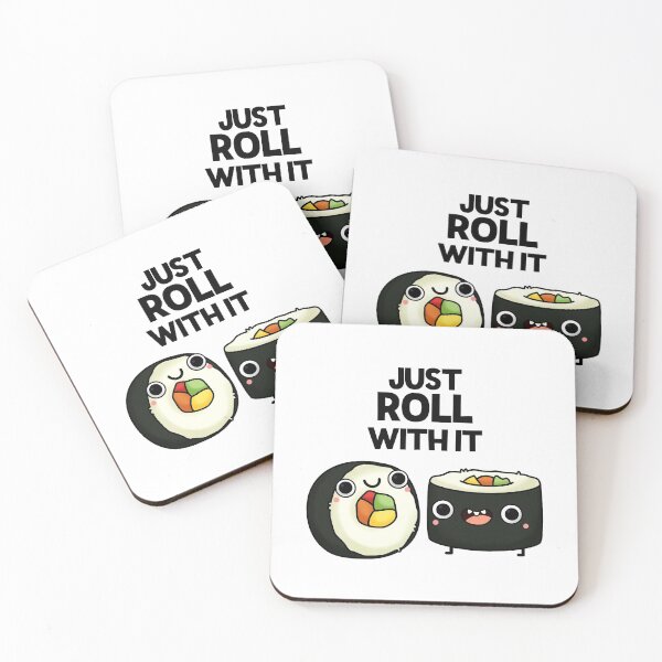 Item preview, Just Roll With It Funny Sushi Puns  designed and sold by punnybone.