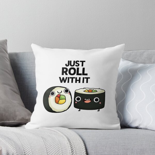 Item preview, Just Roll With It Funny Sushi Puns  designed and sold by punnybone.