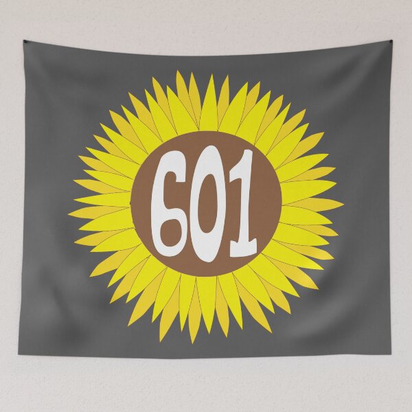 Item preview, Hand Drawn Mississippi Sunflower 601 Area Code designed and sold by itsrturn.