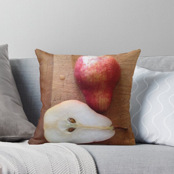 Item preview, Half Red Pear on Cutting Board designed and sold by Christine Lee Smith.