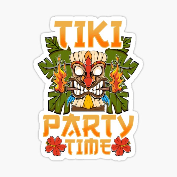 Item preview, Adorable & Cute Tiki Party Time Island Luau designed and sold by perfectpresents.