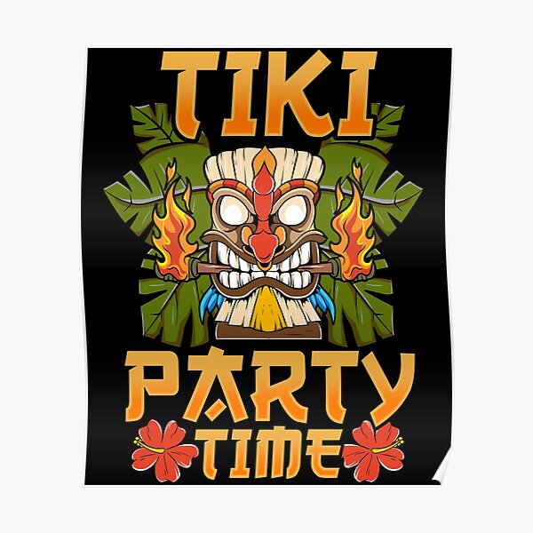Details about   Tiki Bar Scene Setter Wall Decoration Poster Luau Beach Party Supplies Summer 