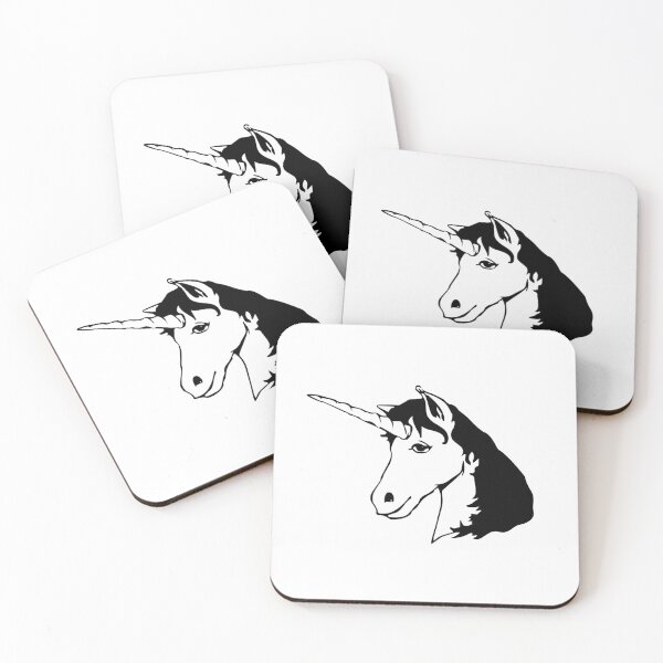 Item preview, Black and white unicorn designed and sold by TextyQuotes.