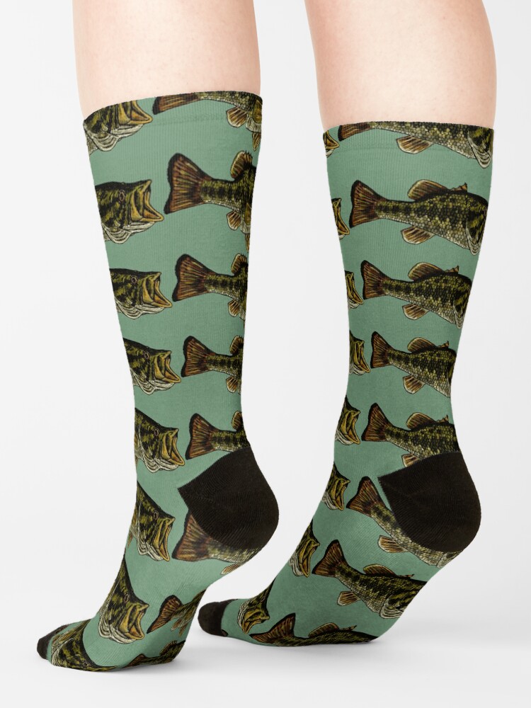 "Bass Fish" Socks for Sale by Kathrynshaw Redbubble