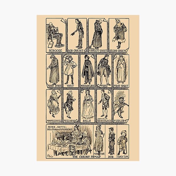 Item preview, The Characters of a Christmas Carol designed and sold by PictureNZ.