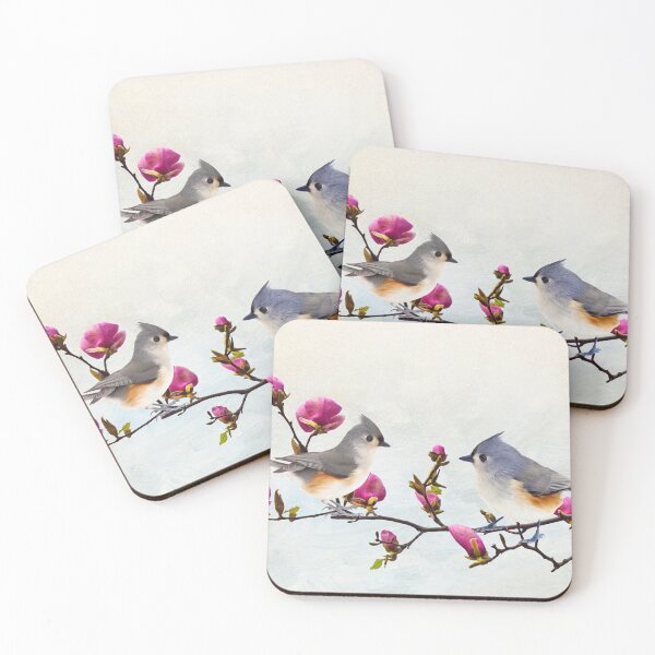 Item preview, Tufted Titmice on Magnolia Branch designed and sold by FineArtography.