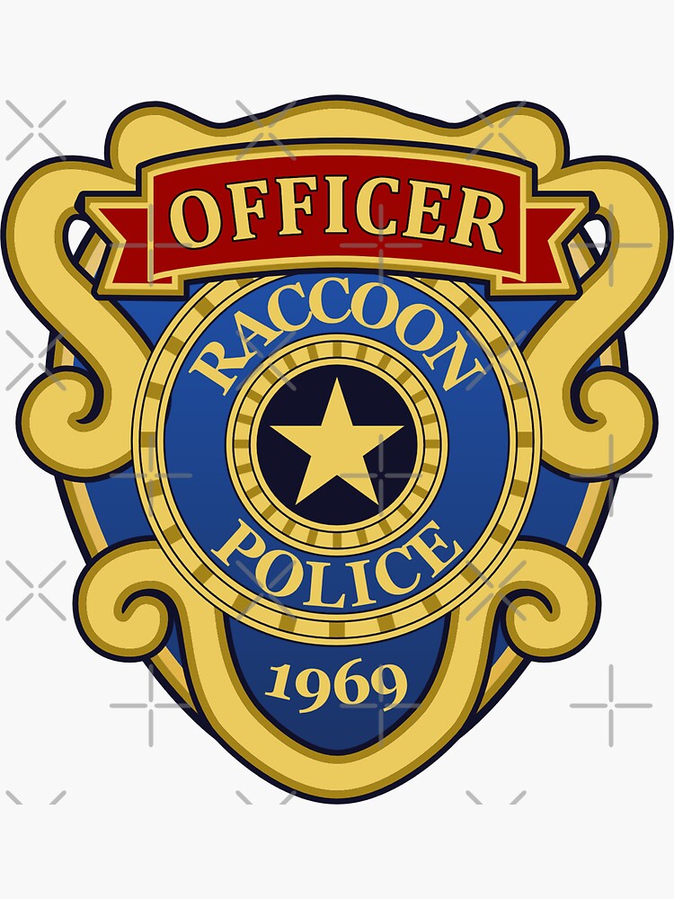 Raccoon Police Badge Sticker For Sale By UltraMelon Redbubble   Bg,f8f8f8 Flat,750x,075,f Pad,750x1000,f8f8f8 