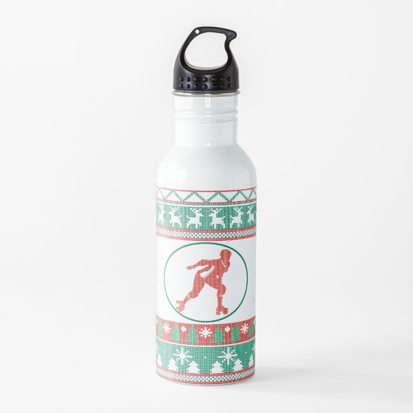 Roller Derby ugly christmas gift idea Roller Derby lover Water Bottle