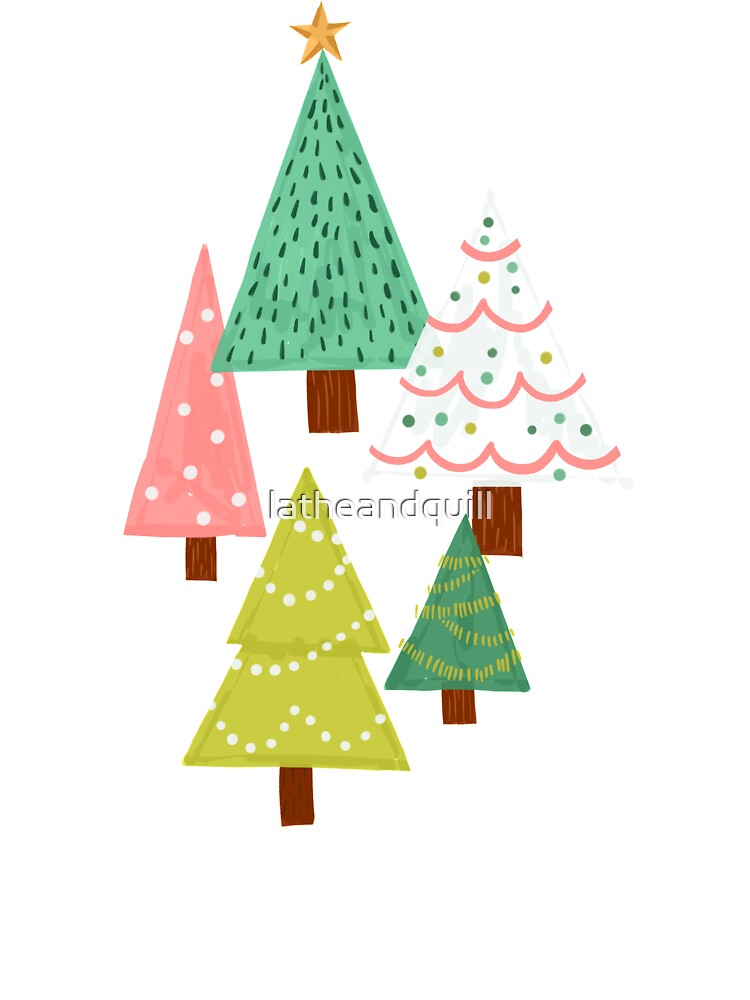 Holly Jolly Christmas Trees Baby One Piece By Latheandquill Redbubble