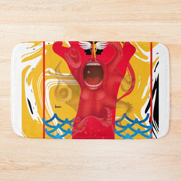 Item preview, the struggling hand and shouting mouth abstract art  designed and sold by KARTICK DUTTA.